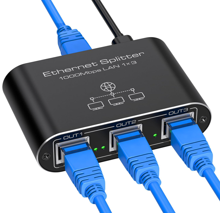 Сетевой коммутатор Ethernet Splitter 1-to-3 LAN 1000Mbps Gigabit RJ45 с UC кабелем питания быстрый (2945017773) Сетевой коммутатор Ethernet Splitter 1-to-3 LAN 1000Mbps Gigabit RJ45 с UC кабелем питания быстрый (2945017773)