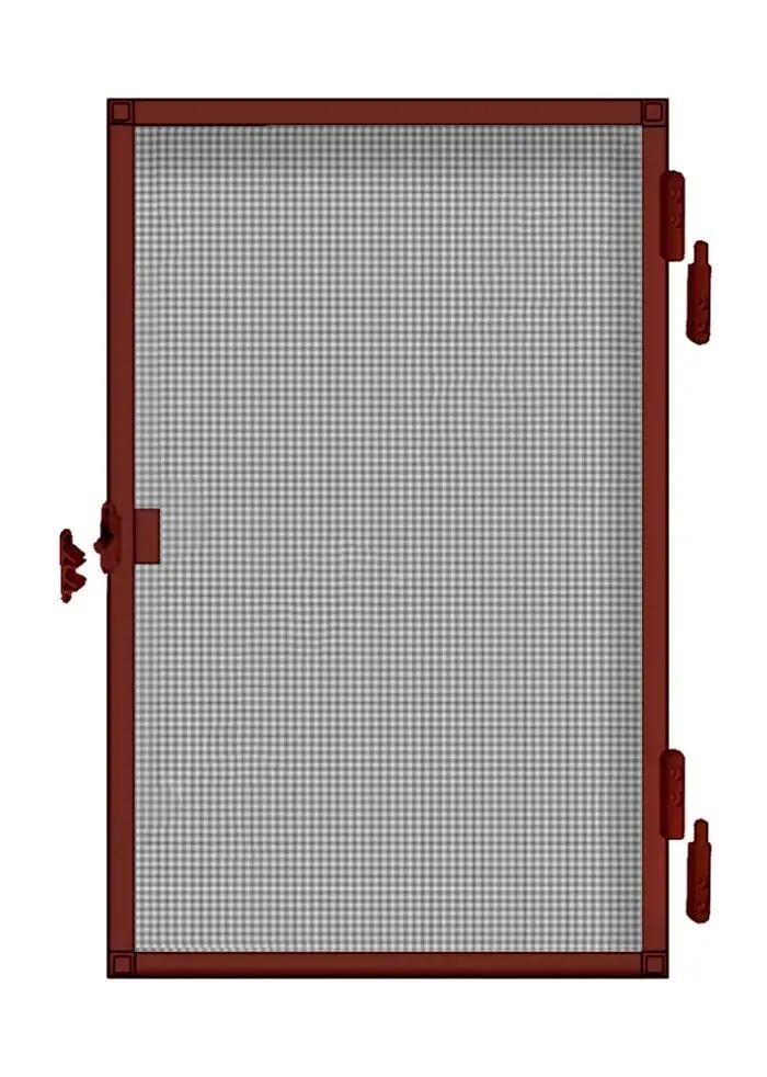 Набор для сборки оконной москитной сетки на петлях 70х150 см Коричневый (МСВЗ-70-150-К)
