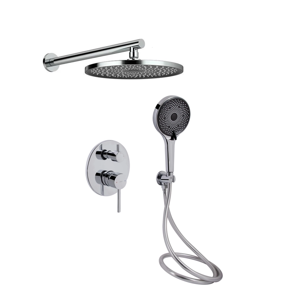 Душевая система скрытого монтажа Qtap Scorpio k35 универсальная на два потребителя Chrome (45896)