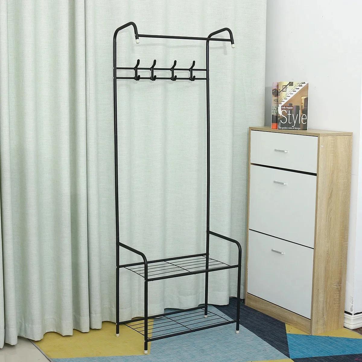 Вешалка для одежды напольная Rias Corridor Rack 170x60x35 см Black (3_02745) - фото 6