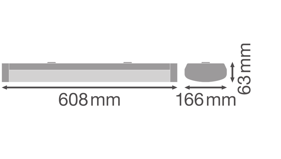 Светильник светодиодный Ledvance аварийный линейный 608 мм 18 Вт 3000К 2250 lm IP44 (4058075733275) - фото 4