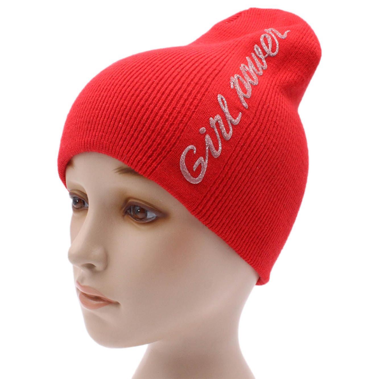 Шапка женская с люрексовой нитью Leks Хрусталь one size Красный