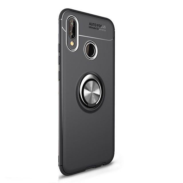 Чехол с кольцом Auto Focus для Huawei P Smart Plus Black (07368-2B)
