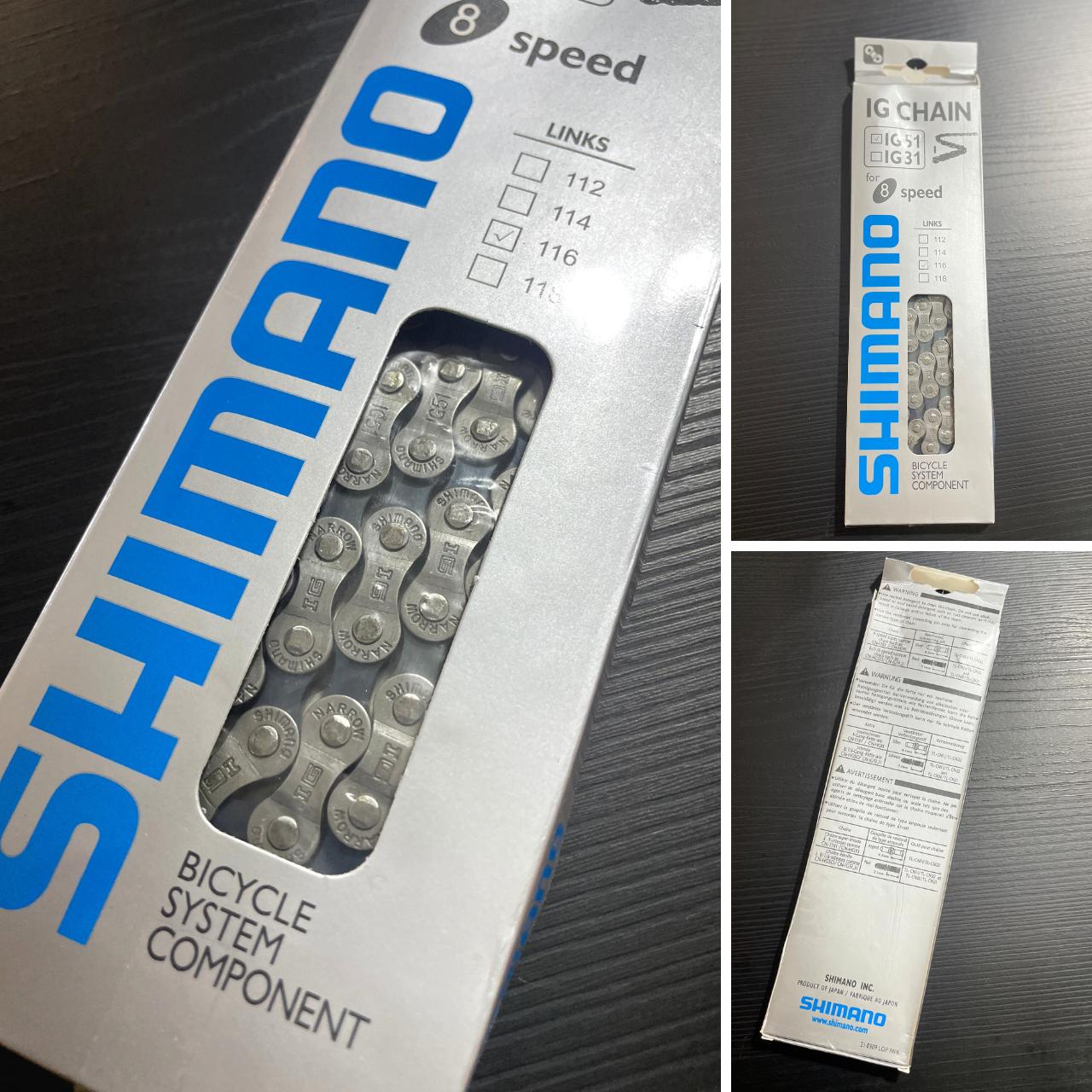 Цепь велосипедная Shimano IG-51 116 звеньев 6-7-8 звезд - фото 3