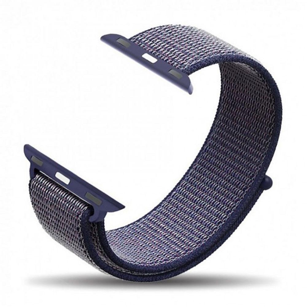 Ремінець для Apple Watch 42/44 vv Nylon Sport Loop Midnight Blue (45111-0616) - фото 3