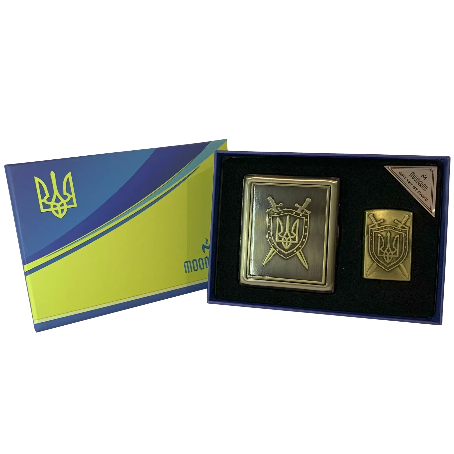 Портсигар на 20 цигарок та запальничка Україна Символ (wkl-060)