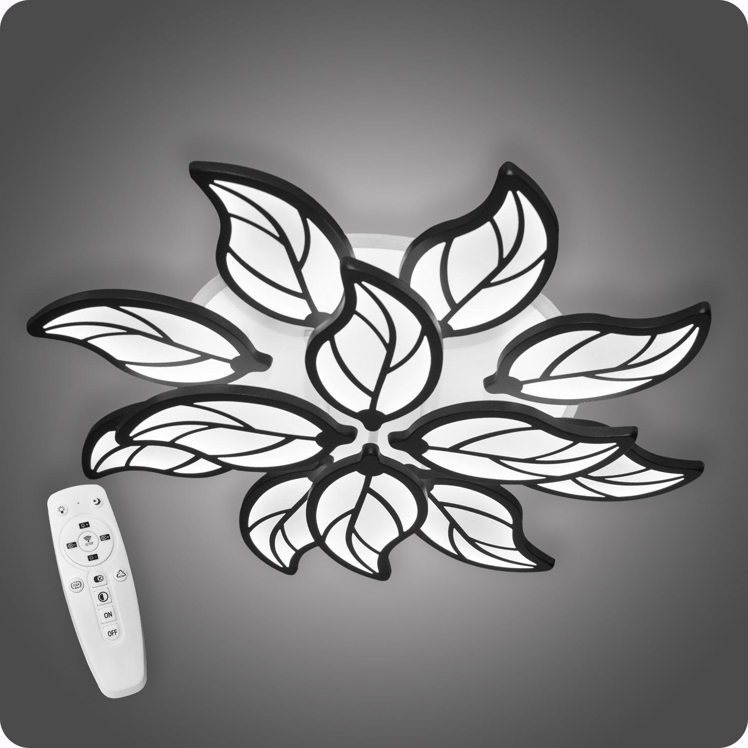 Люстра світлодіодна 517 Dlight 3color з пультом 180 Вт Чорний (01930) - фото 1