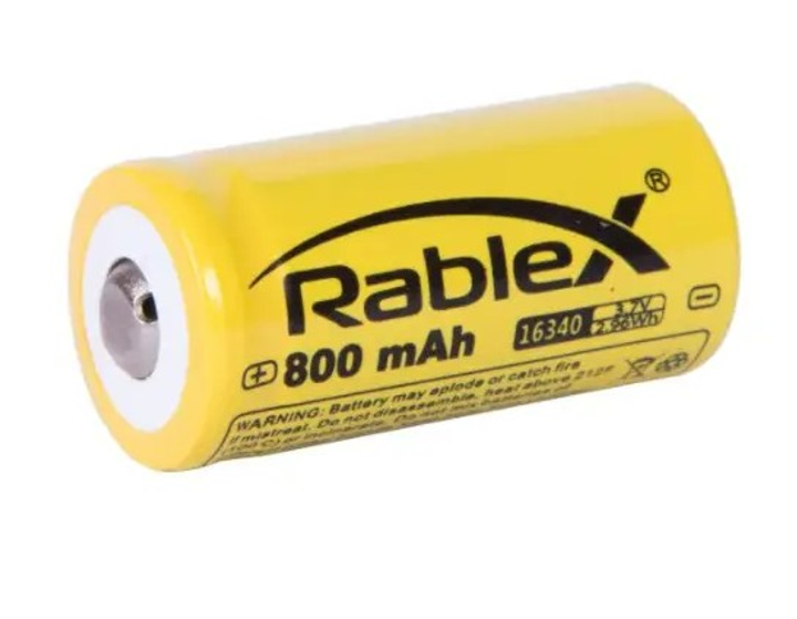 Аккумулятор Rablex 16340 800 mAh Li-ion 3,7V (3557)