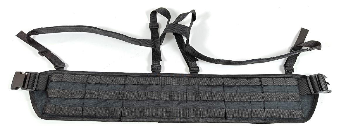Пояс розвантажувальний MOLLE з плечовими лямками Чорний (70626944)