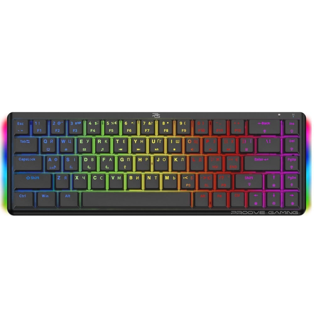 Клавиатура беспроводная Proove Gaming AFK Ukraine Layout Black (647440001)