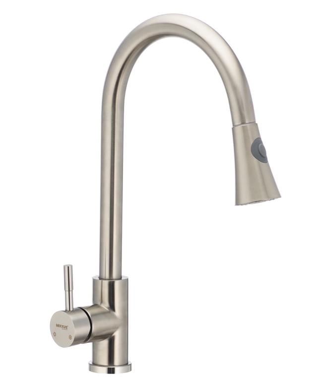 Смеситель для кухни MIXXUS US-014-B с выдвижной лейкой SS2816