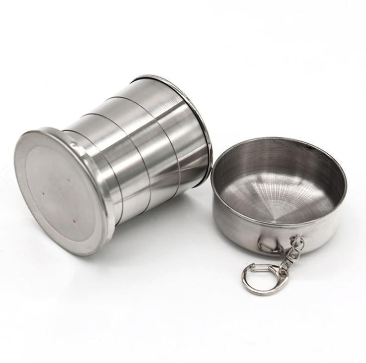 Стакан з нержавіючої сталі розкладний з карабіном 70 мл (HP051744) Стакан з нержавіючої сталі розкладний з карабіном 70 мл (HP051744)
