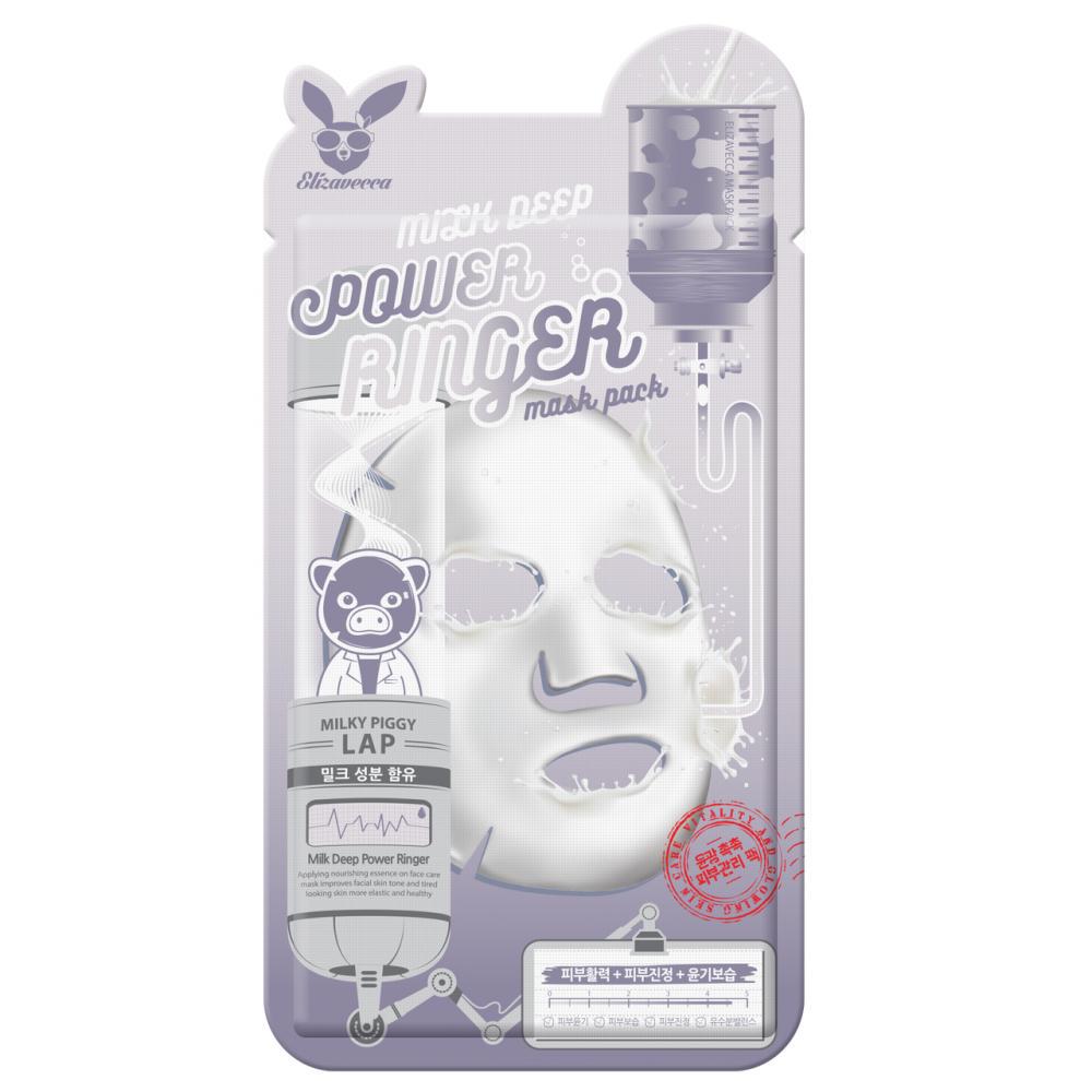 Маска молочно-цветочная Elizavecca Milk Deep Power Ring Mask Pack 23 мл