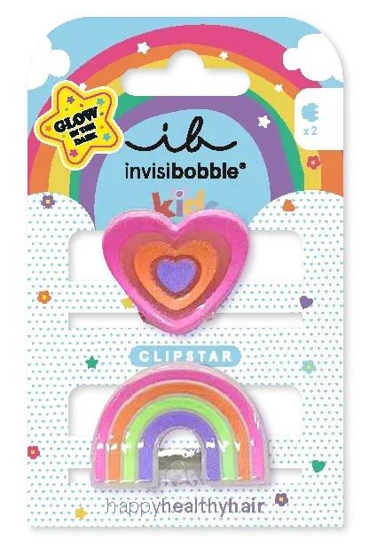 Заколка для волос invisibobble CLIPSTAR GLOW KIDS Happy Heart