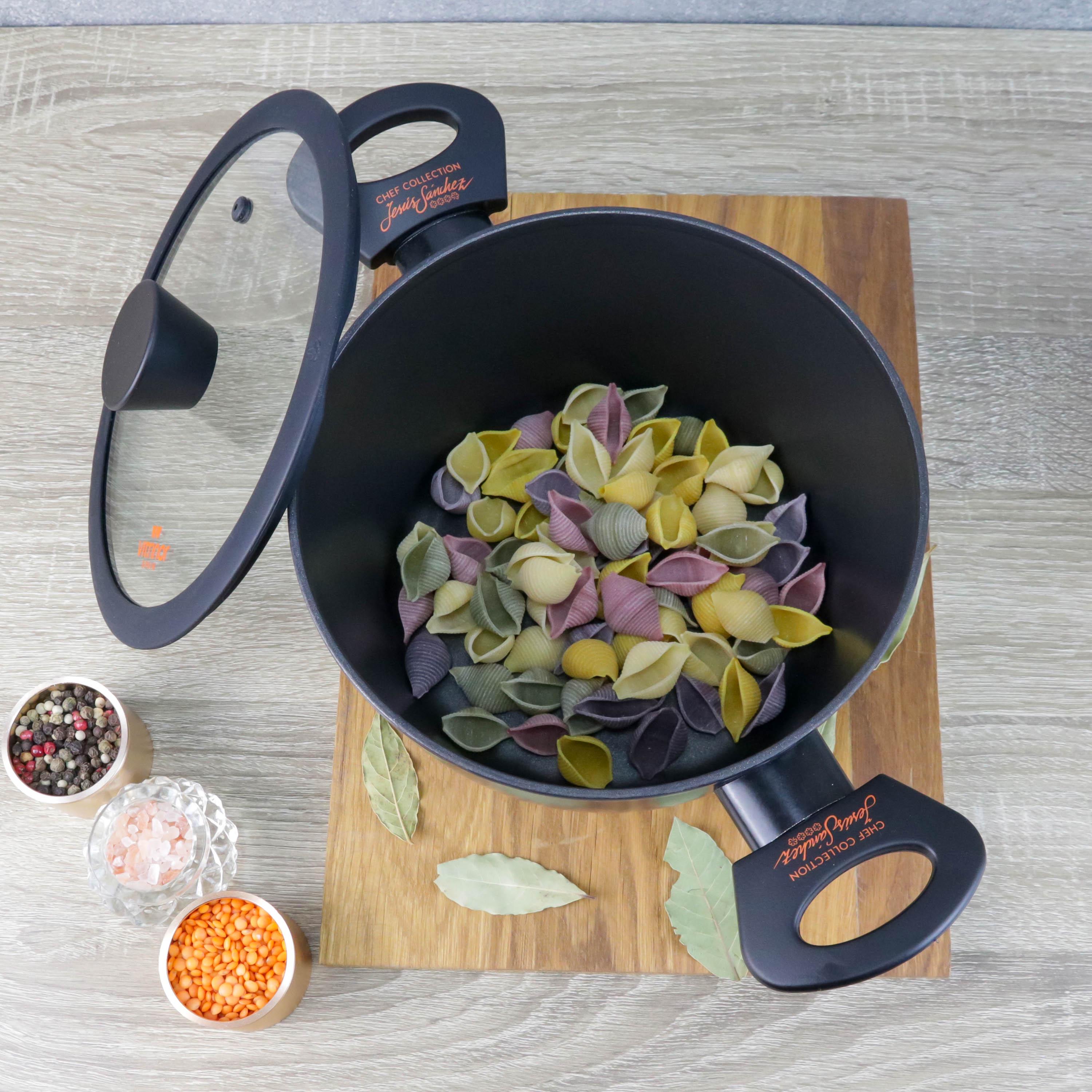 Каструля з кришкою Vitrinor CHEF COLLECTION з антипригарним покриттям 20 см 2,8 л (2112160) - фото 7 Каструля з кришкою Vitrinor CHEF COLLECTION з антипригарним покриттям 20 см 2,8 л (2112160) - фото 7