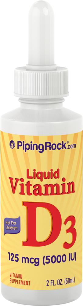 Жидкий витамин D3 Piping Rock Liquid Vitamin D3 5000 IU 59 ml Dropper Bottle