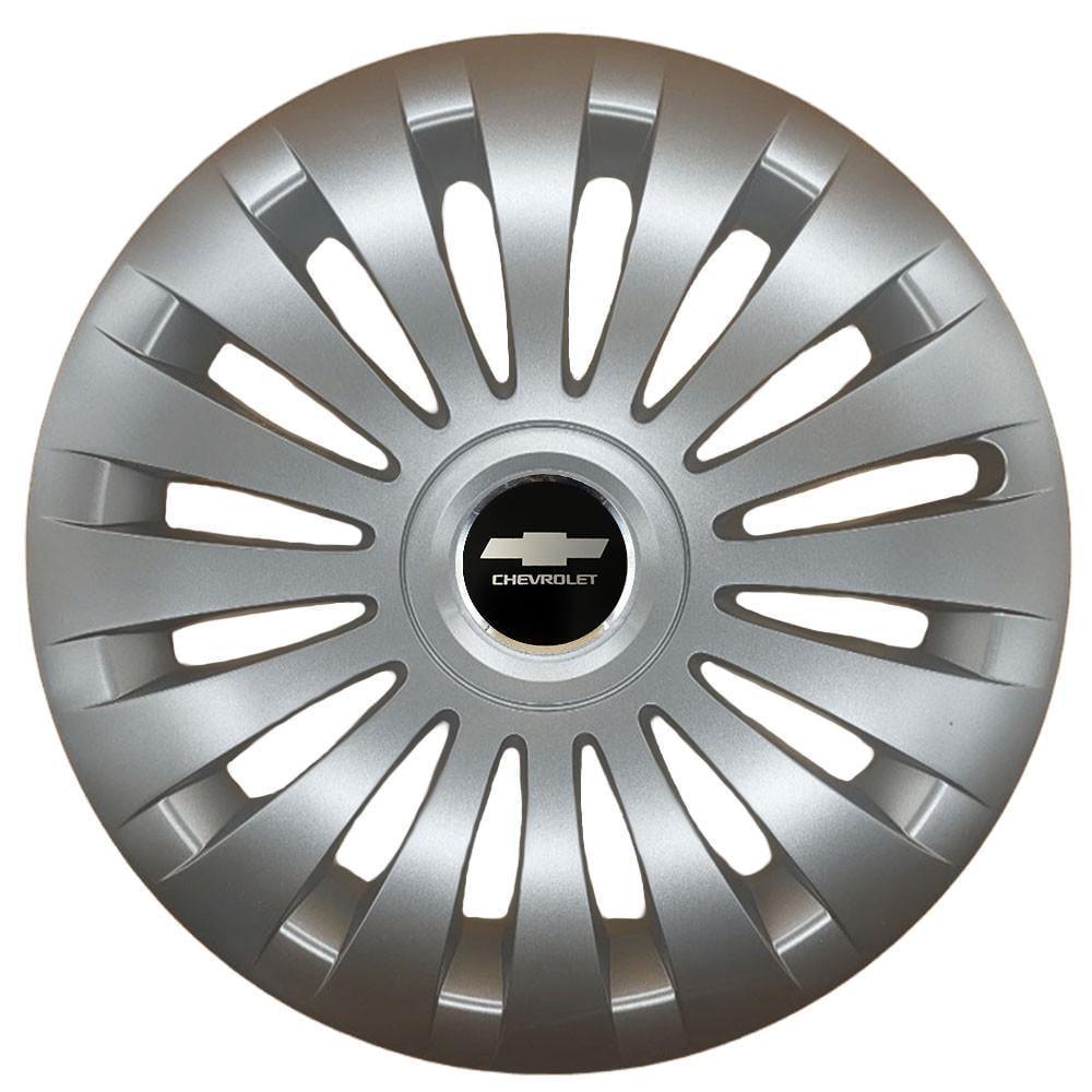 Колпаки SJS 504 с логотипом Chevrolet R17 4 шт. Серебряный