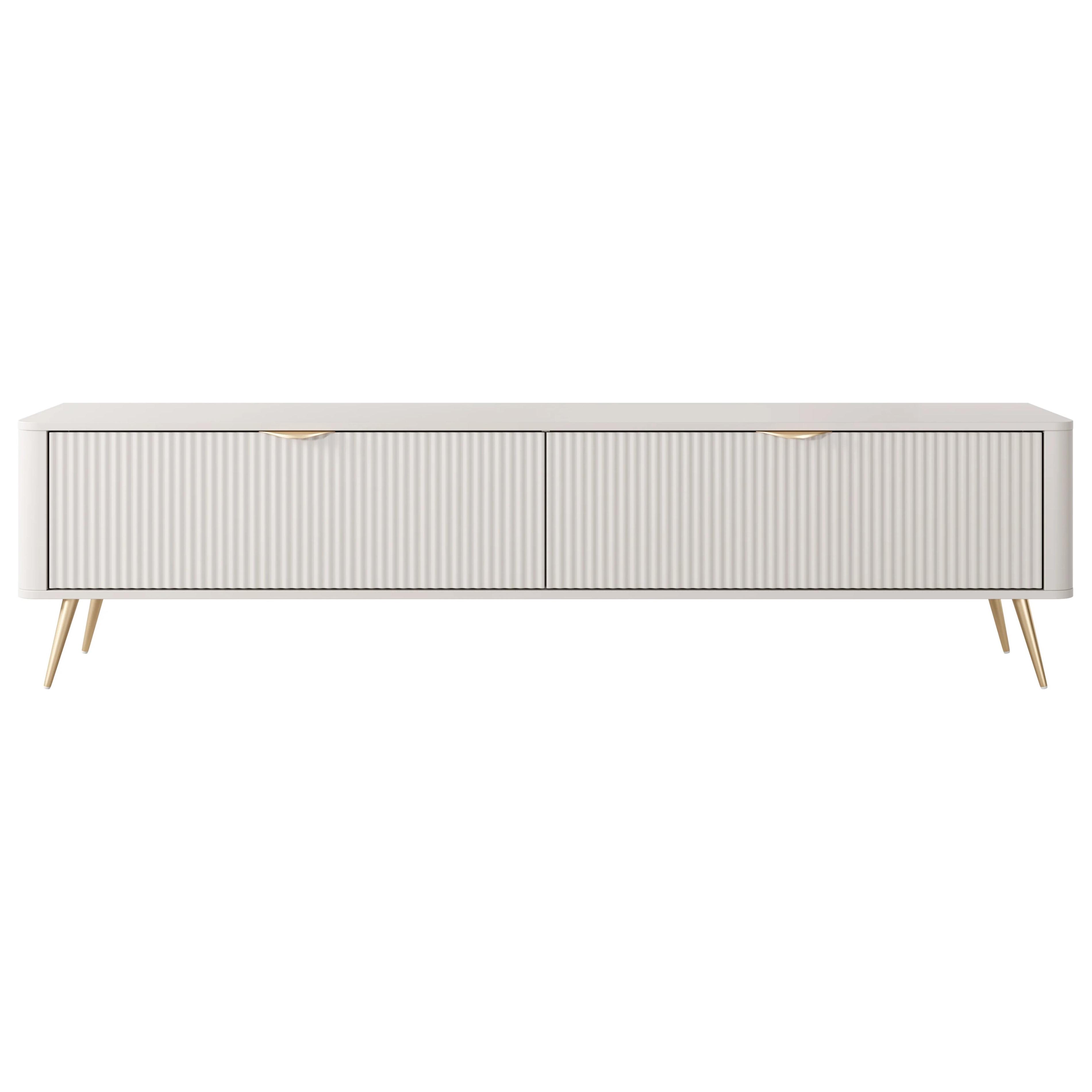 Тумба TV Maraline Sofia Beige ribbed 2 шафки 200 см (13699)