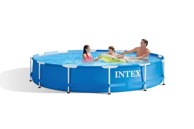Каркасный бассейн семейный Intex 28212 366х76см 6503л с фильтр-насосом 2006л/ч Синий