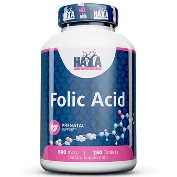 Фолиевая кислота Haya Labs Folic Acid 800 mcg 250 таб. Фолиевая кислота Haya Labs Folic Acid 800 mcg 250 таб.