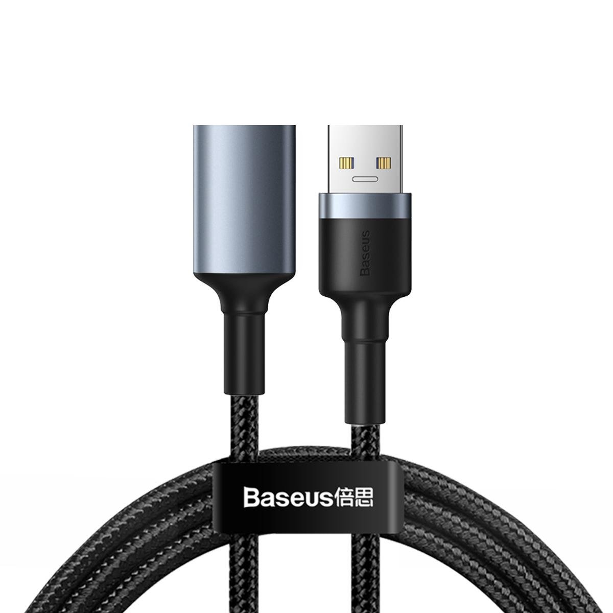 Кабель Baseus Cafule USB 3,0 Male to USB 3,0 Female 2A 1 м Сірий (CADKLF-B0G)