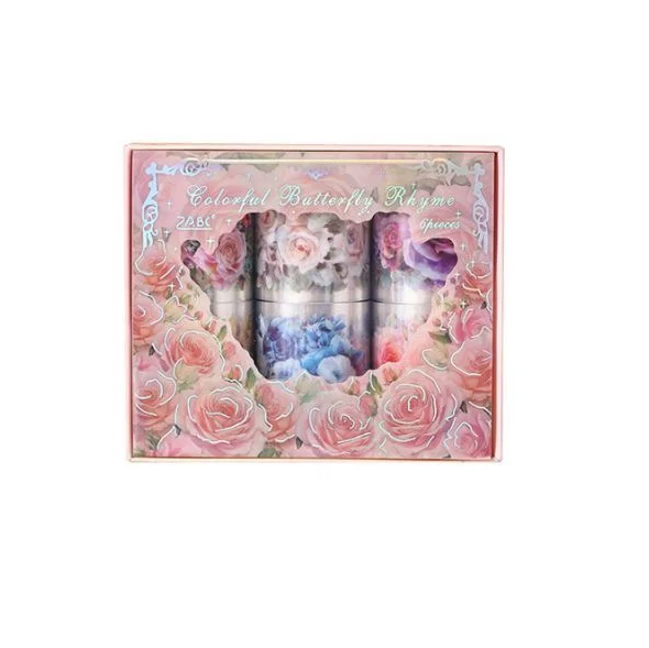 Декоративные наклейки C01484 в дизайне изящных цветов 6 шт.