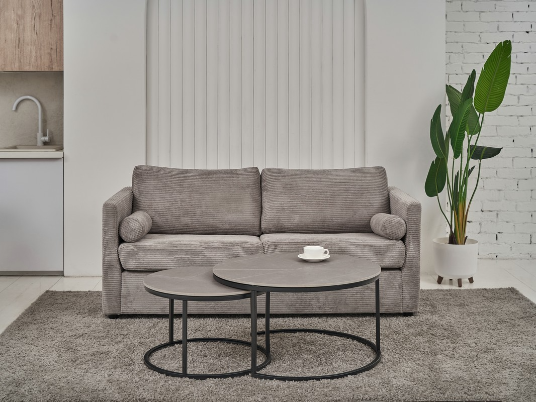 Журнальный стол Лоренза комплект 2 шт. 800х450 мм/600х400 мм Петра грей/Черный (30995655) - фото 9 Журнальный стол Лоренза комплект 2 шт. 800х450 мм/600х400 мм Петра грей/Черный (30995655) - фото 9