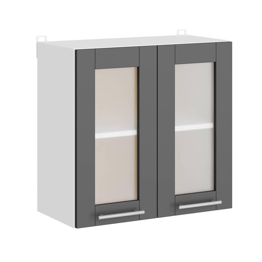 Модуль-витрина кухонный Еверест Эко 600 60х30х58 см Дуб крафт белый/Графит (DTM-071004)