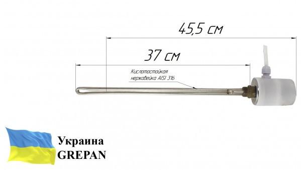 Тен для алюмінієвого радіатора Grepan 1000 W 220 V 37 см нержавіюча сталь (bat040) - фото 5