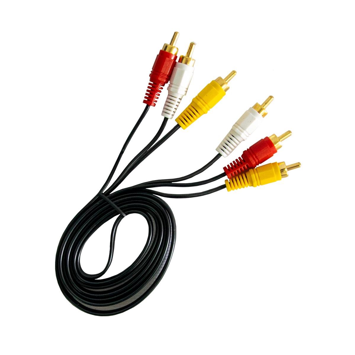 Кабель мультимедийный 3RCA to 3RCA 1,25 м (1009987-Black)