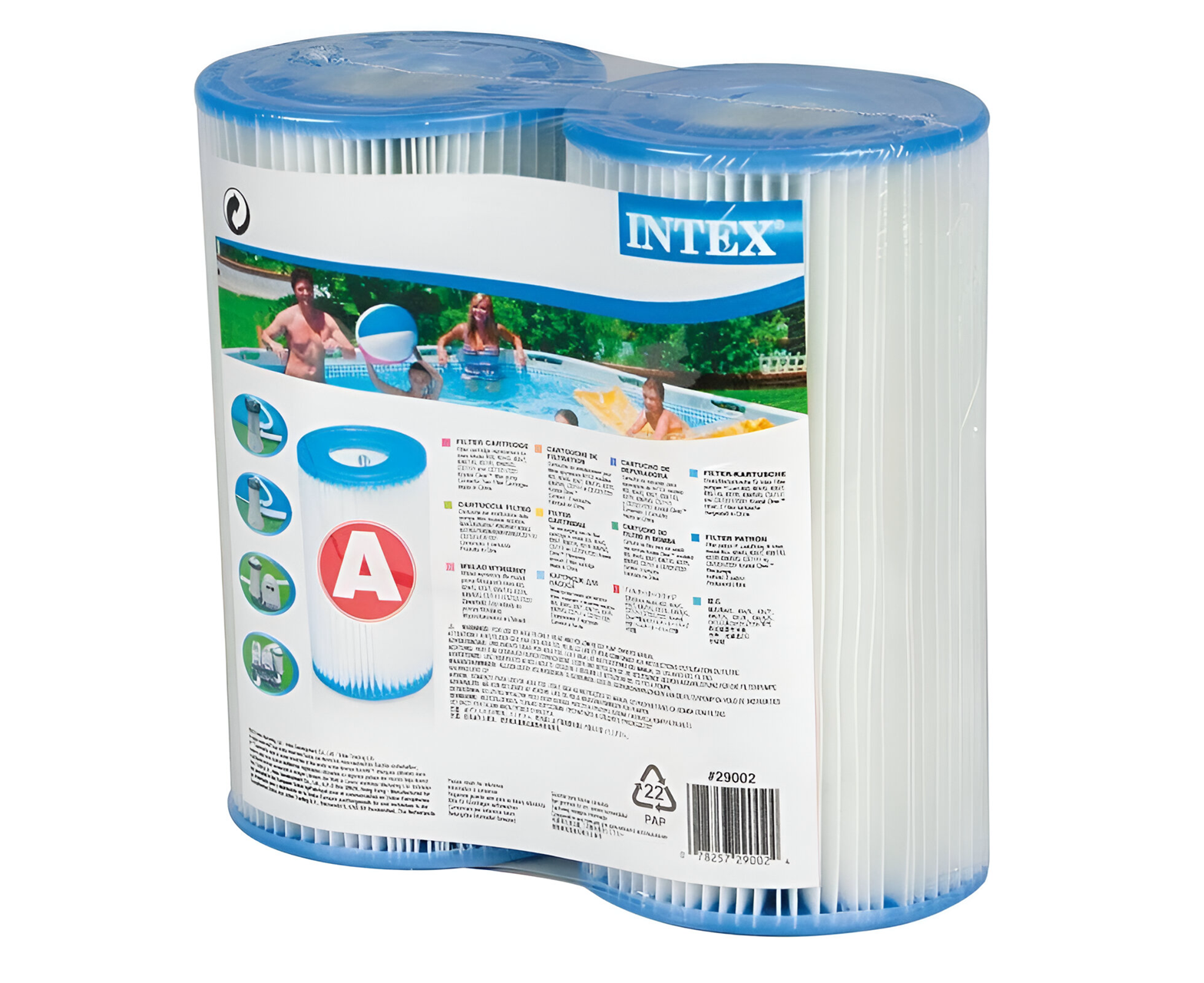 Набор сменных картриджей Intex 29002 тип А для фильтр-насосов Intex 28604/28638/28636/26604/26638/26636 2 шт. (29002)