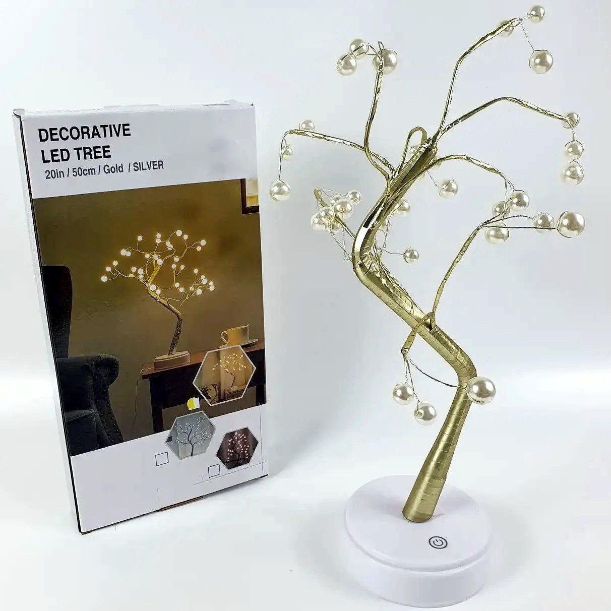 Лампа ночник Жемчужное дерево от USB и батареек 50 см 36 LED Теплый белый Лампа ночник Жемчужное дерево от USB и батареек 50 см 36 LED Теплый белый