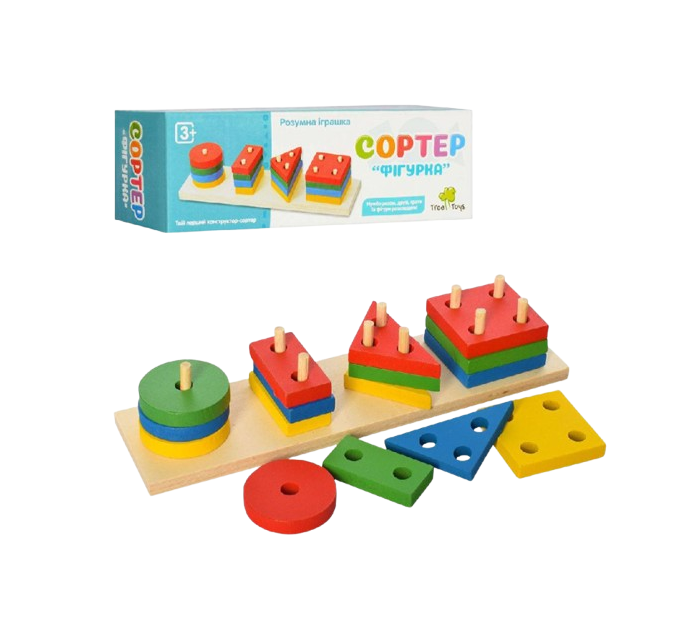 Деревянная логическая игра Limo Toy MD 0715 геометрический сортер (1194486898)