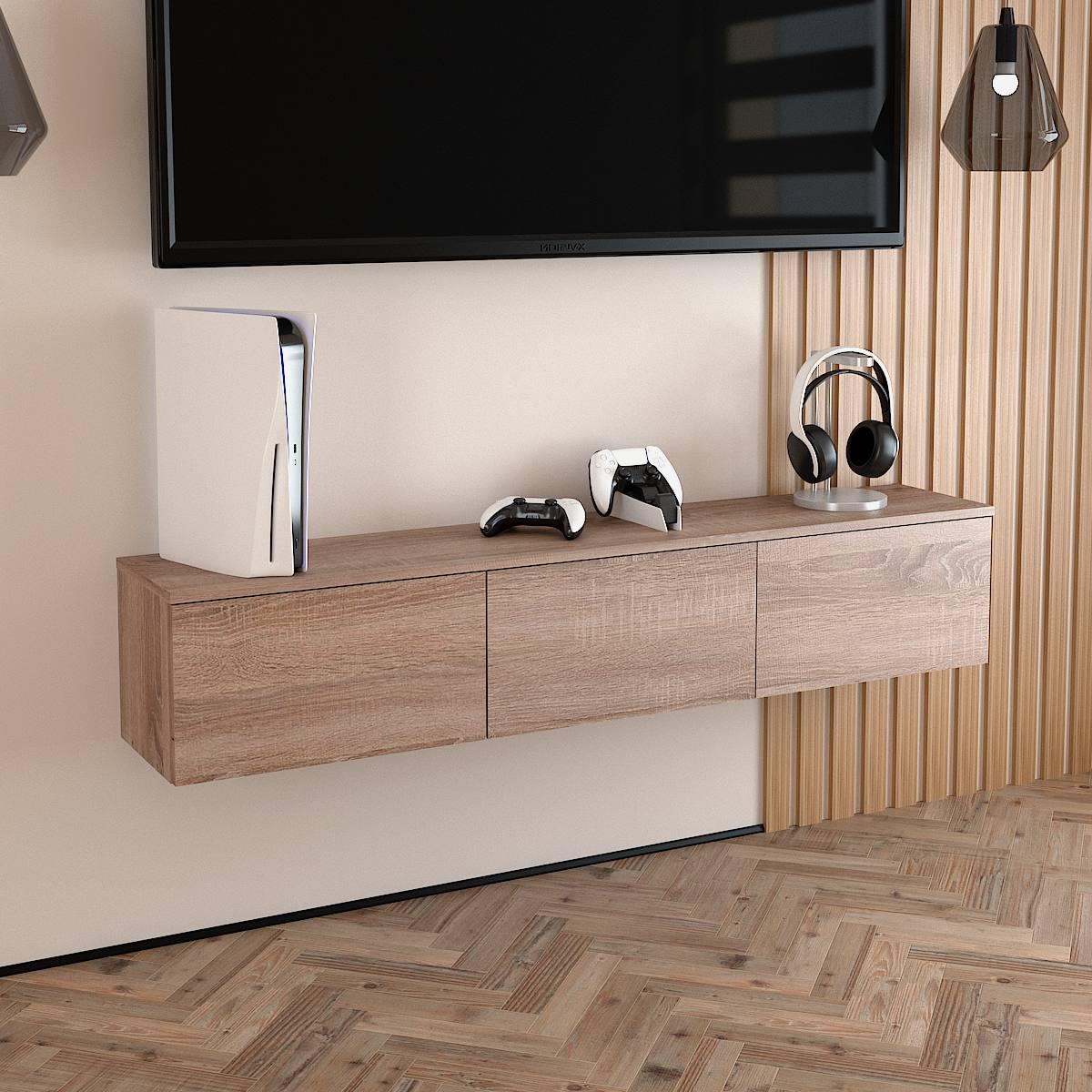 Тумба під ТВ Тріо 1476х280х276 мм Дуб сонома трюфель - фото 1 Тумба під ТВ Тріо 1476х280х276 мм Дуб сонома трюфель - фото 1