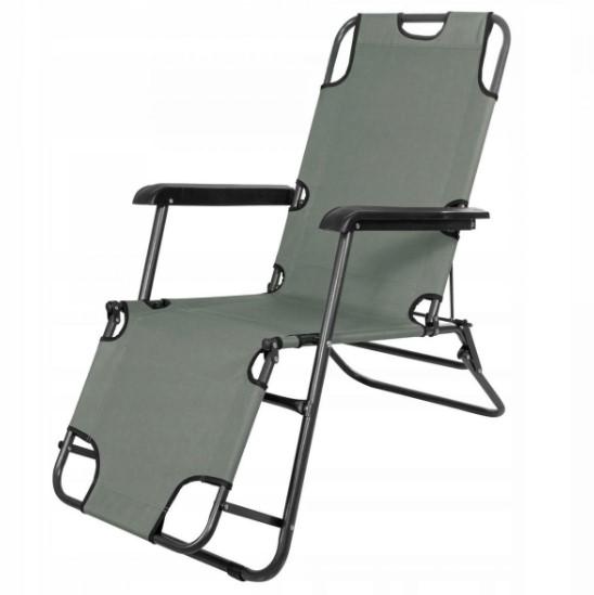 Шезлонг для тераси та саду Springos Zero Gravity Сірий (2104618500)