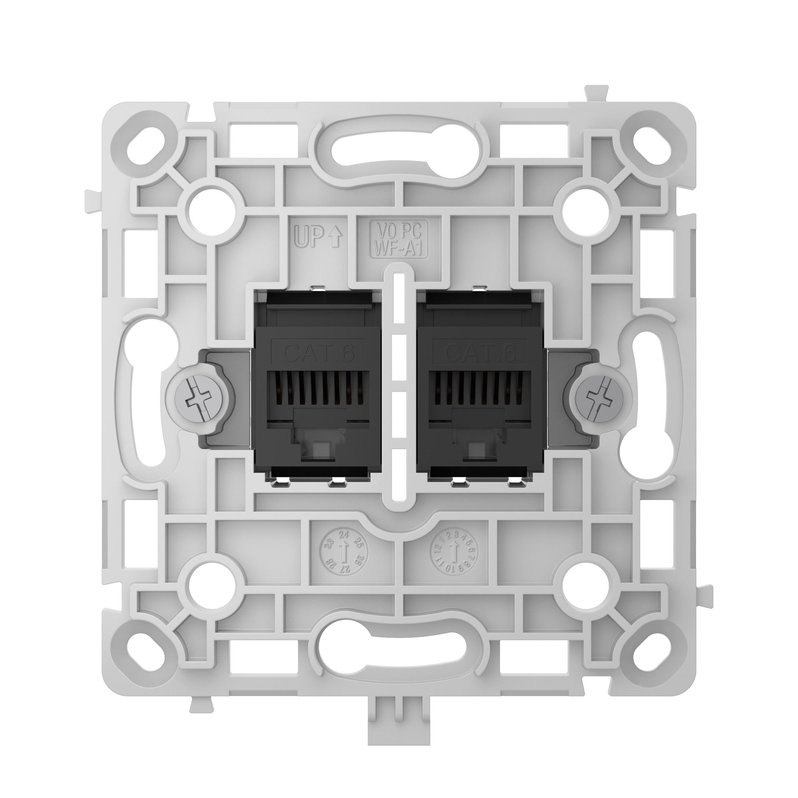 Механізм розетки Ajax OutletCore LAN Black (17218)