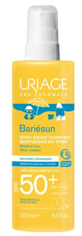 Солнцезащитный детский спрей Uriage Bariesun Moisturuzing Kid Spray SPF50+ 200 ml