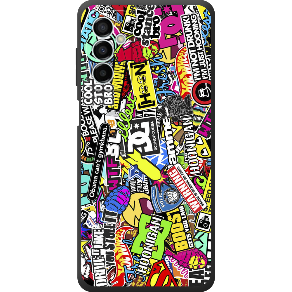 Чохол BoxFace Samsung Galaxy M23 5G (M236) Multicolored Inscriptions Чорний силікон (44471-up880-44481)