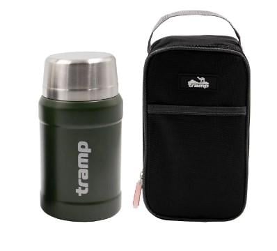 Термос Tramp с широким горлом 800 мл в чехле Оливковый (TRC-132-olive)