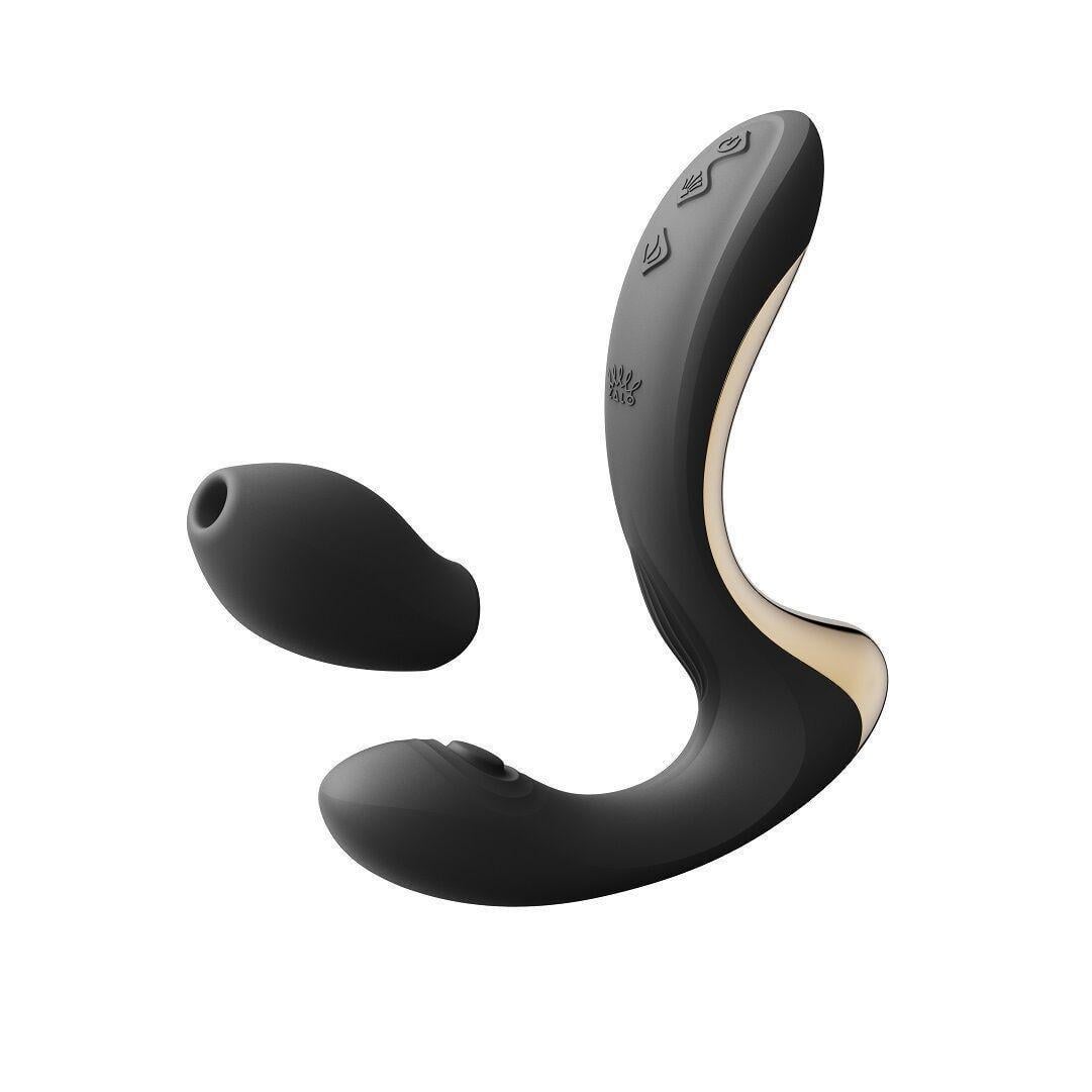 Вибратор-пульсатор с вакуумной насадкой Zalo Talis G-Spot PulseWave Vibrator Obsidian Black (SX0713)