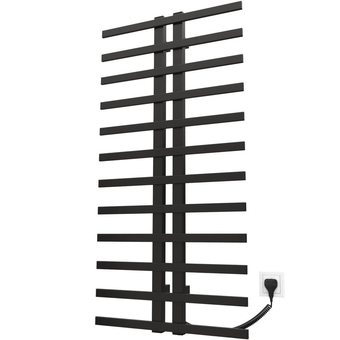 Полотенцесушитель электрический KOSSER Флай EL с таймером 1200х600 мм Черный