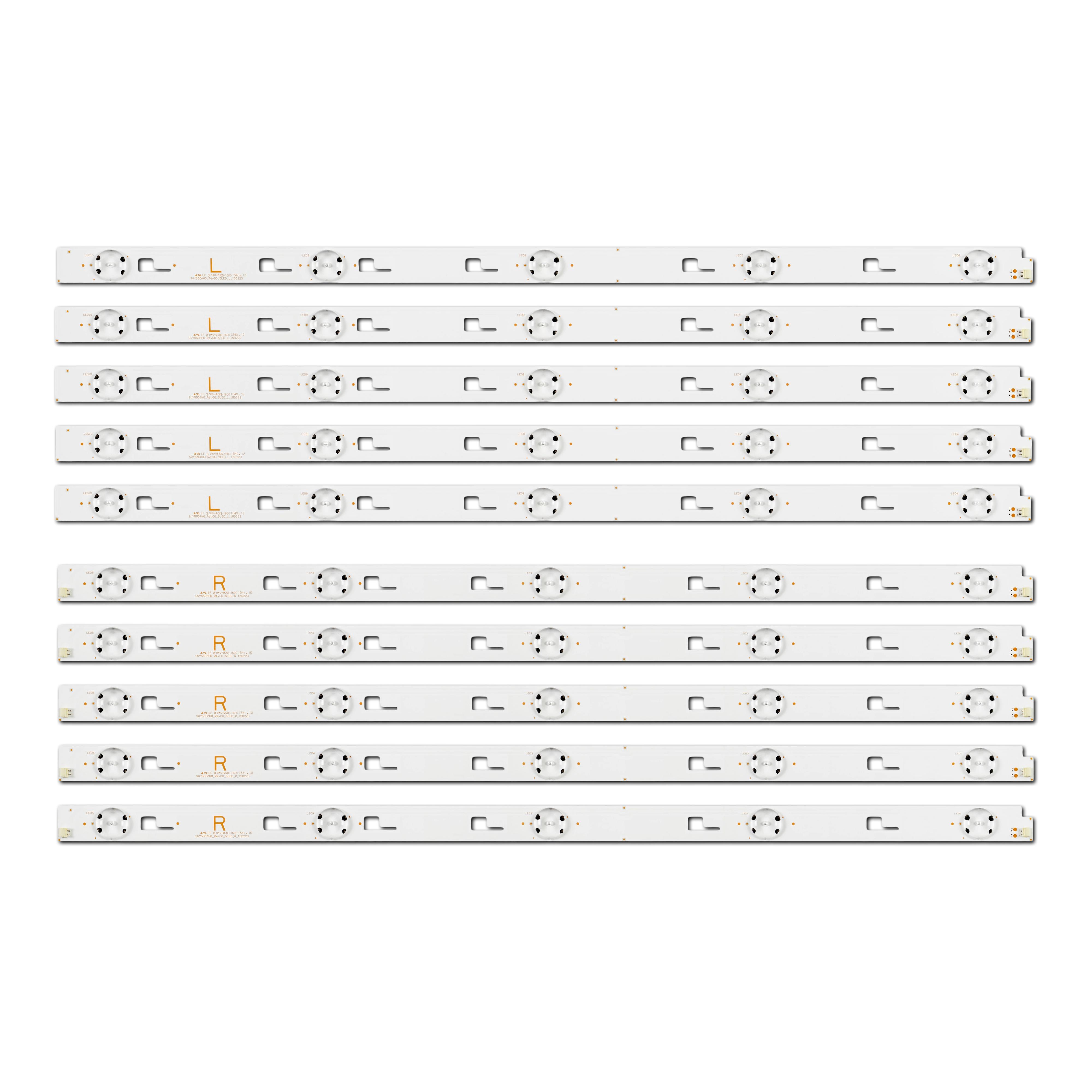 Комплект LED подсветки для TV SVY550AH0-Rev00-5LED-L-150223 SVY550AH0-Rev00-5LED-R-150223 KD-55X8000C 55“ 10 шт. (ART-15179)