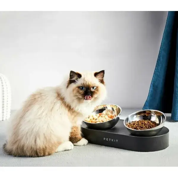 Годівниця PETKIT Fresh Nano Metal 15° Adjustable Cat Feeding Bowl P5201 Silver - фото 4