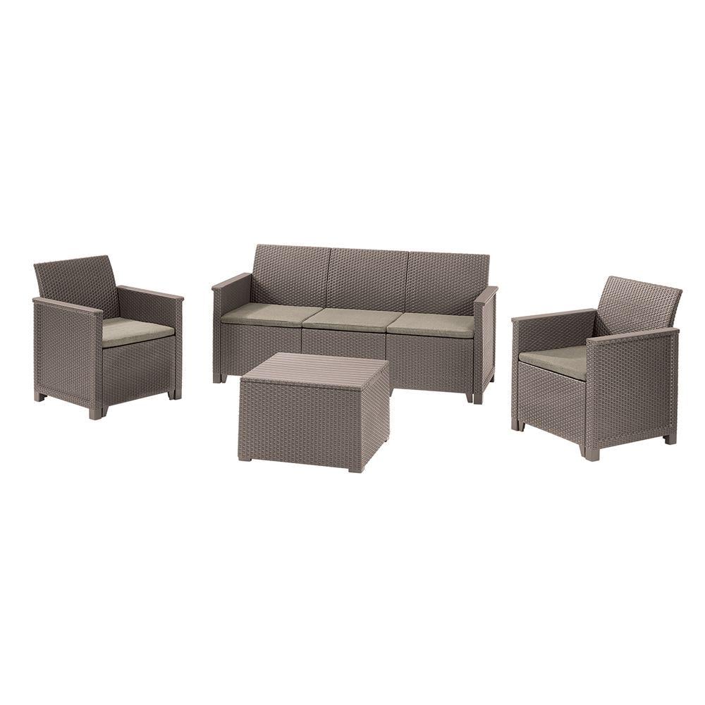 Комплект садових меблів Keter Emma 3 Капучино (246144)