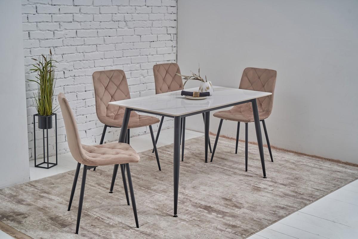 Стол обеденный керамический Ветро 300х700х750 мм Олимпо вайт/Черный (TМ-100) - фото 7 Стол обеденный керамический Ветро 300х700х750 мм Олимпо вайт/Черный (TМ-100) - фото 7