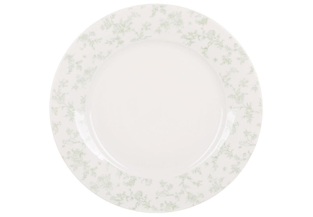 Тарелка BonaDi Floral 23 см фарфоровая Green (K204)