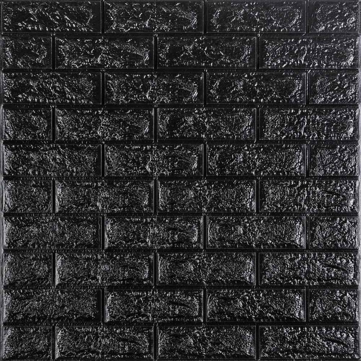 3D-панель самоклеющаяся кирпич 700x770x7 мм 019-7 Черный (SW-00000063)