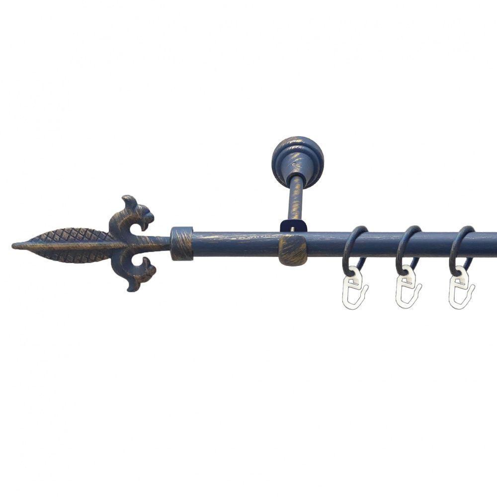 Карниз Orvit Генуя однорядный гладкий 16 мм 200 см Голубое золото (00-00009127)