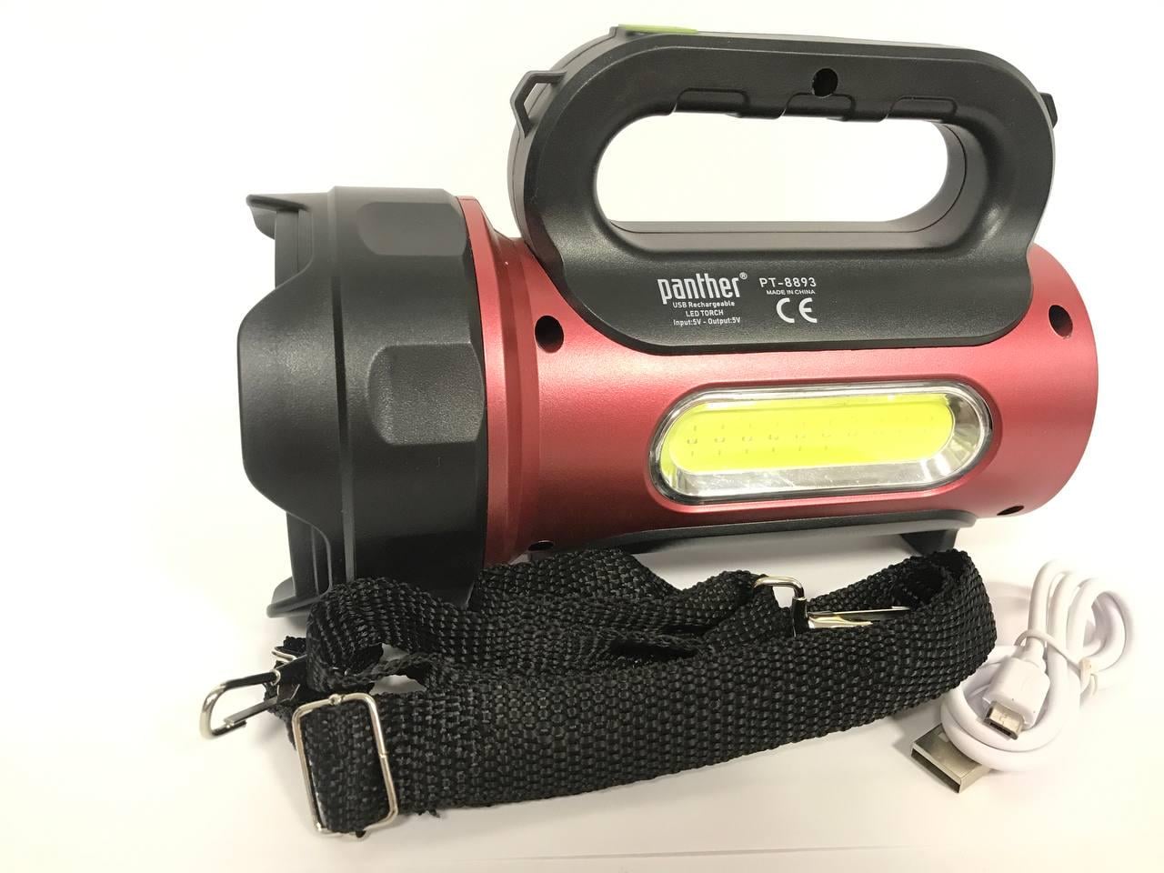 Фонарик светодиодный портативный Panther PT-8893 в руку micro usb charge Red (10301418) Фонарик светодиодный портативный Panther PT-8893 в руку micro usb charge Red (10301418)