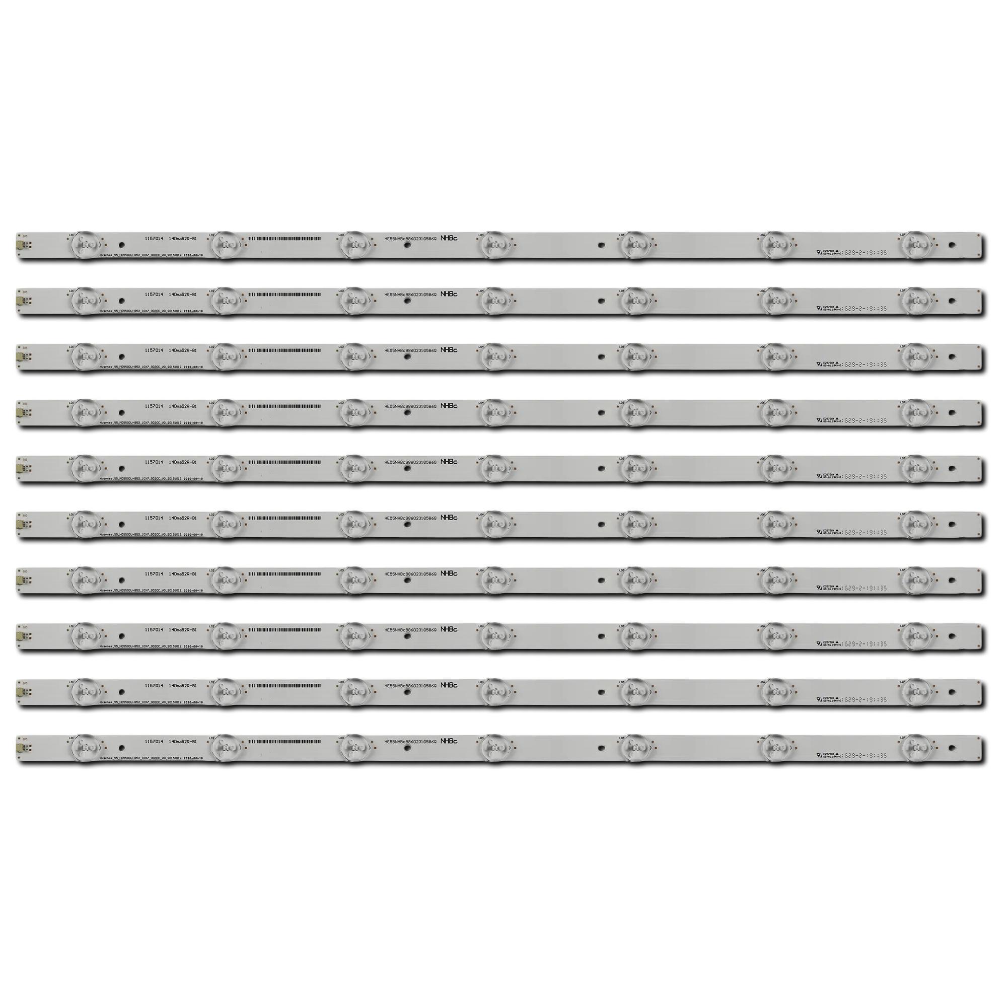 Комплект LED подсветки для TV HISENSE_55_HD550DU-B52_10X7_3030C V0_20151012 HD500DU-B52 RSAG7.820.6723 ROH 55" 10 шт. (ART-13958)
